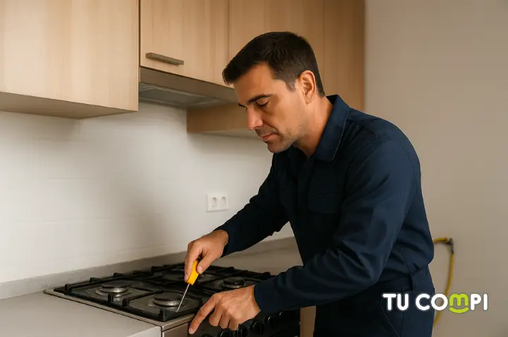 Instalación de gas butano para cocina